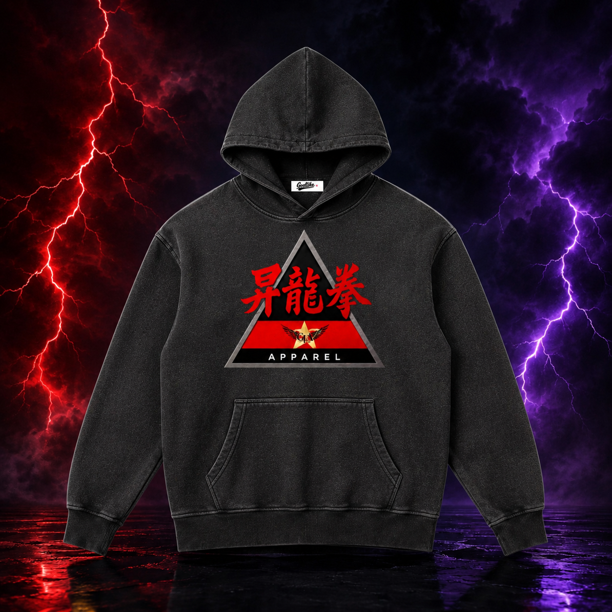 GLK Vintage Washed Cotton Hoodie