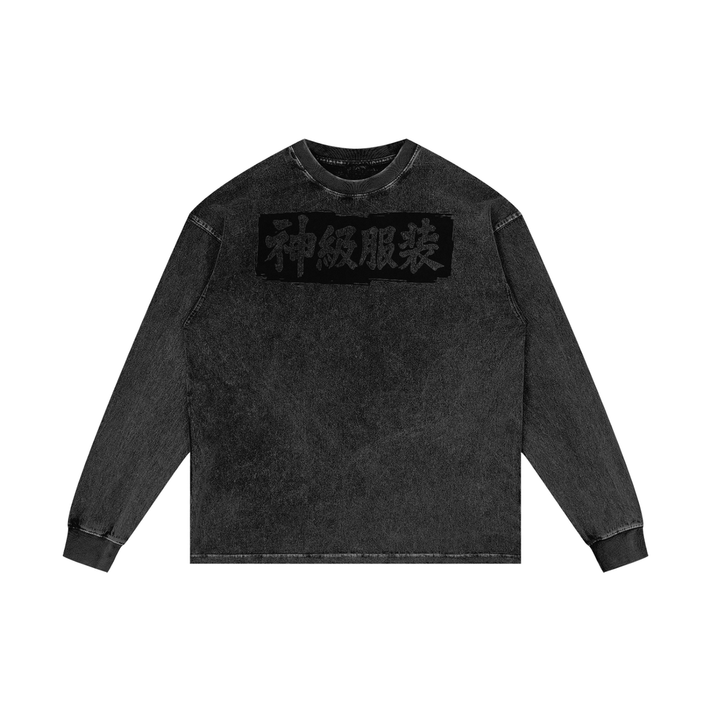 GTA Acid Wash Oversize Long Sleeve T-Shirt