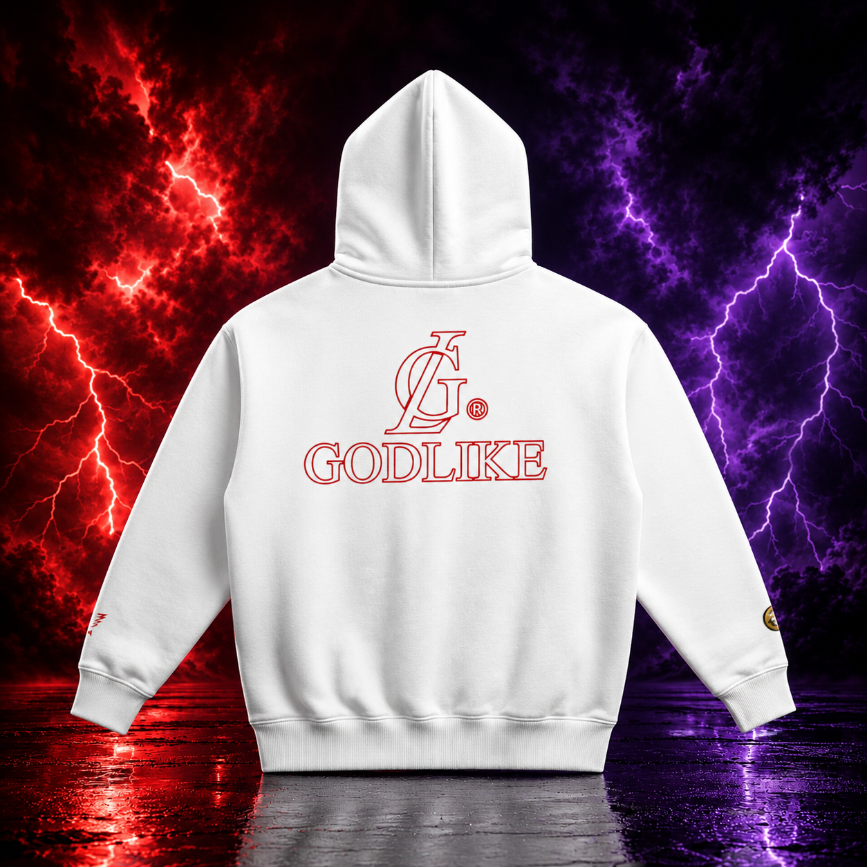 GLK New Script Logo – Shadow Authority Oversize Fleeced Hoodie