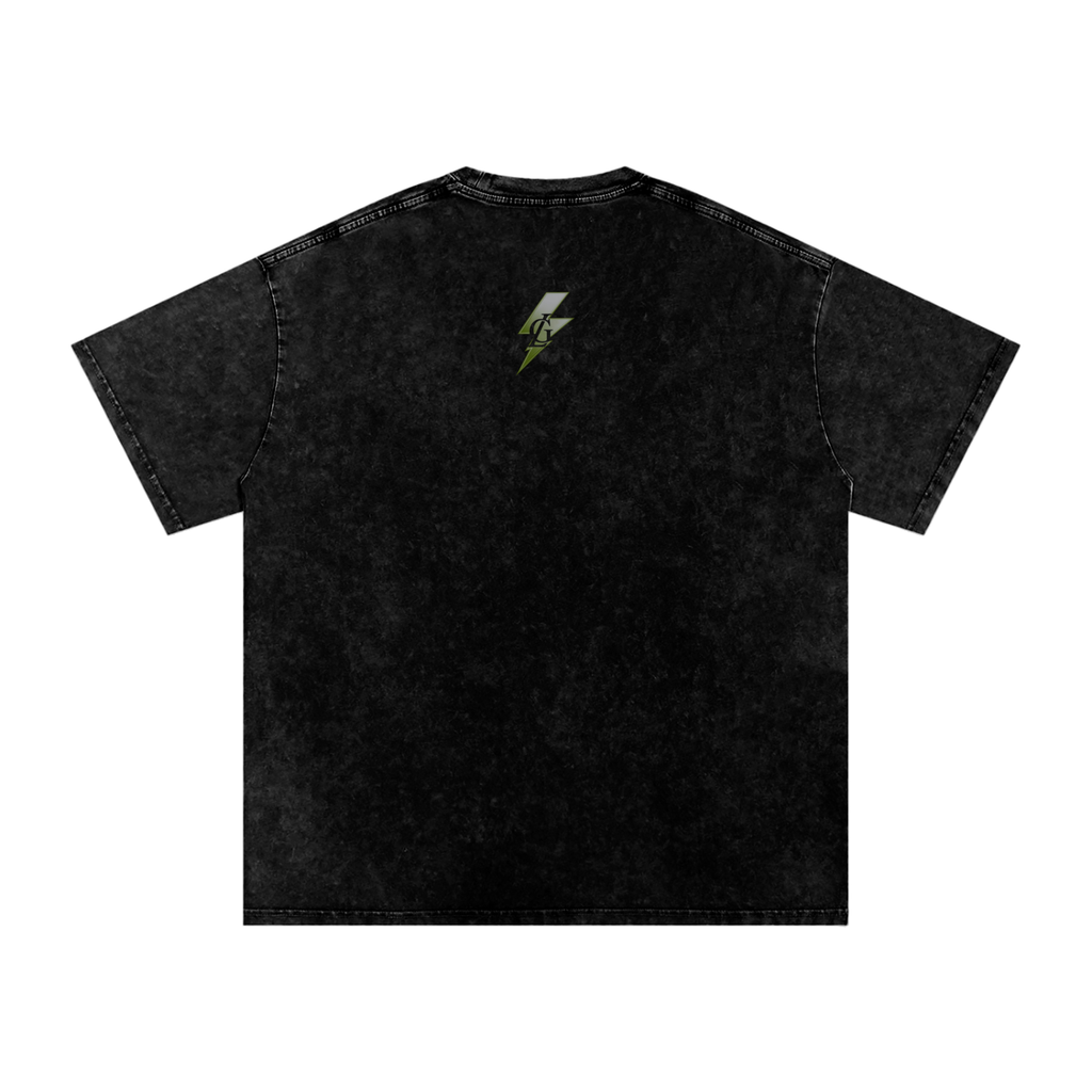 GODLIKE OG Logo Snow Washed Oversized Cotton T-Shirt – Black Edition