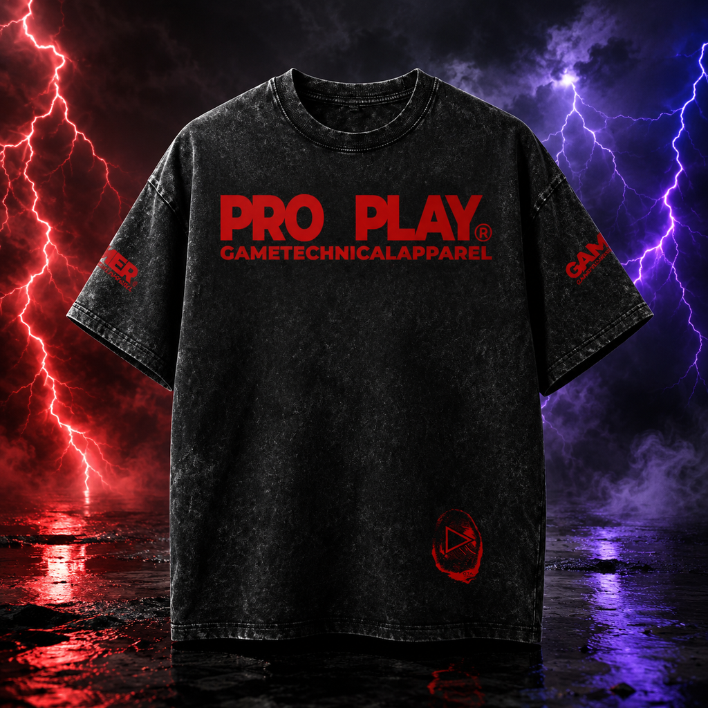 PRO PLAY – Snow Washed Oversized Cotton T-Shirt