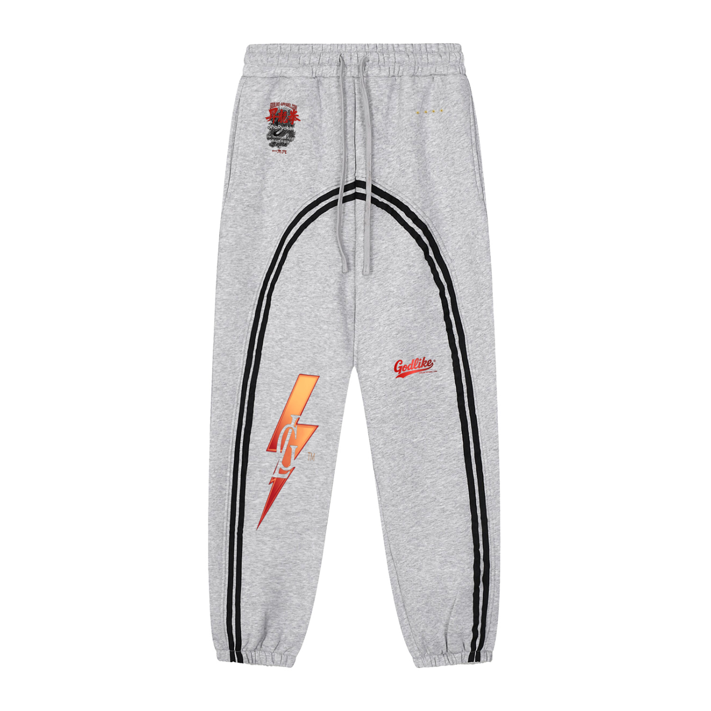 GLA X GTA X SRK Sun Fade Contrast Tape Fleece Jogged Sweatpants
