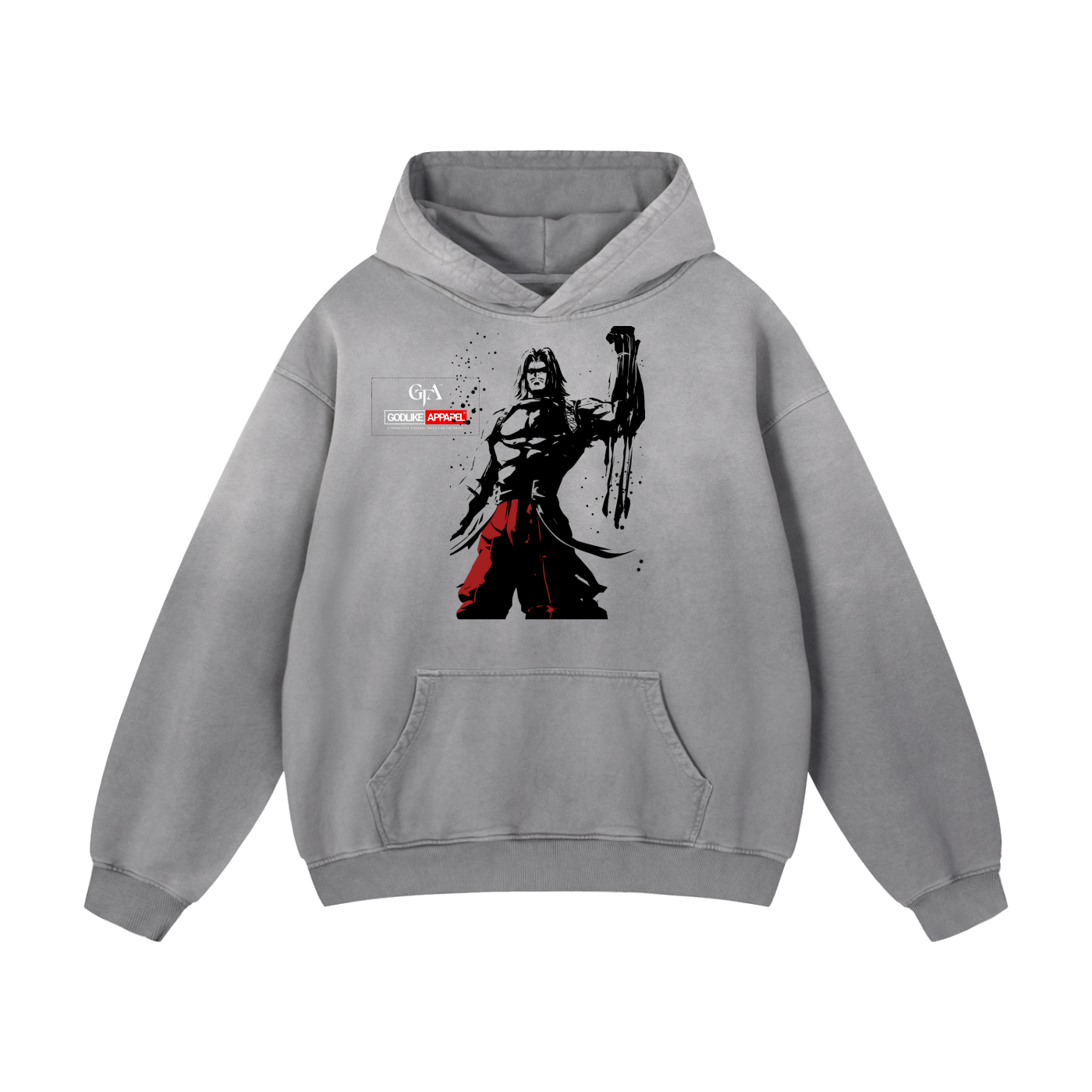 GLA PRINT Heavyweight Sunfade Oversized Hoodie