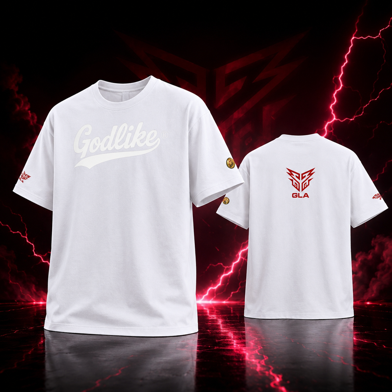 Unisex Oversized Cotton T-Shirt – Godlike Script Core Logo Te
