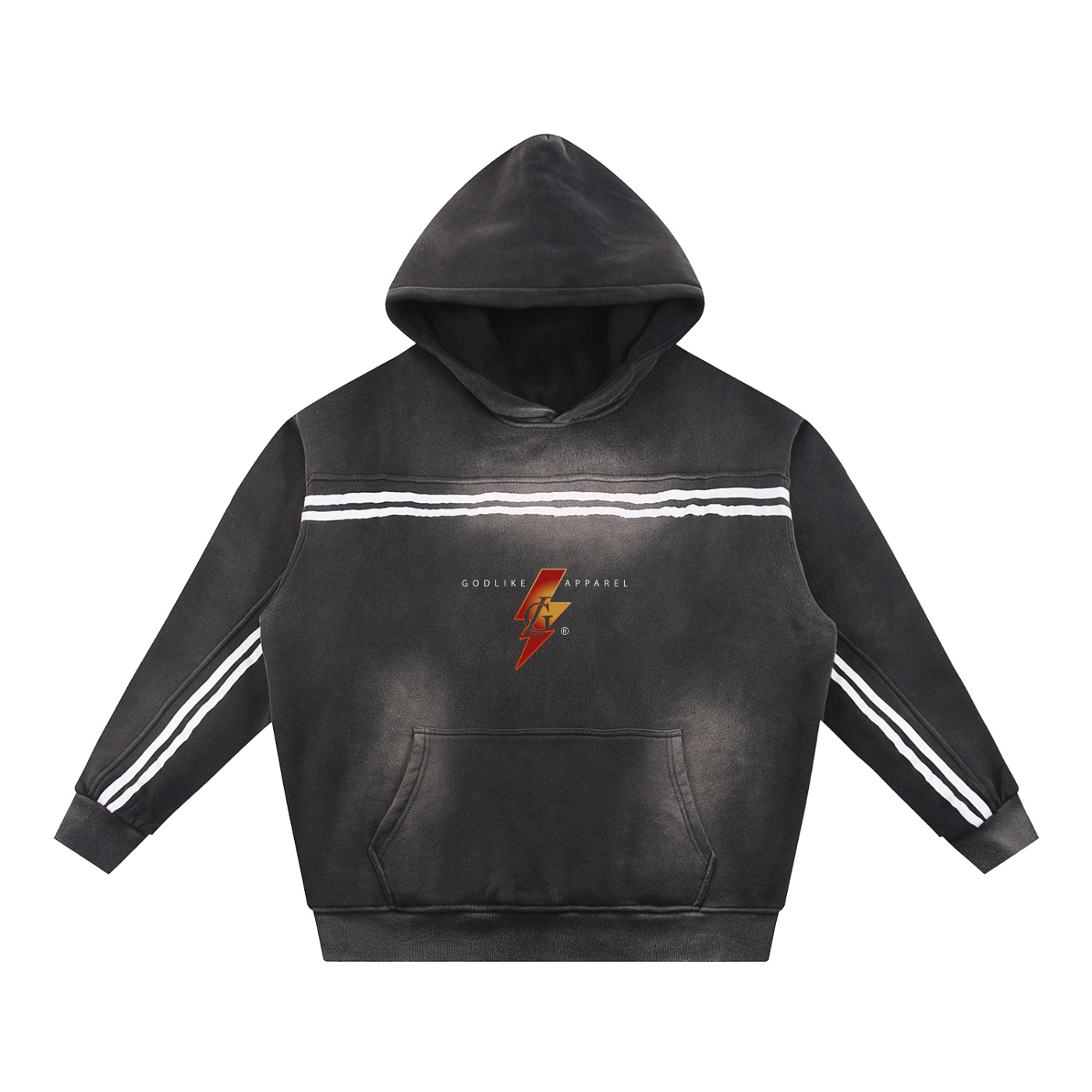 GLA PSun Fade Contrast Tape Fleece Hoodie