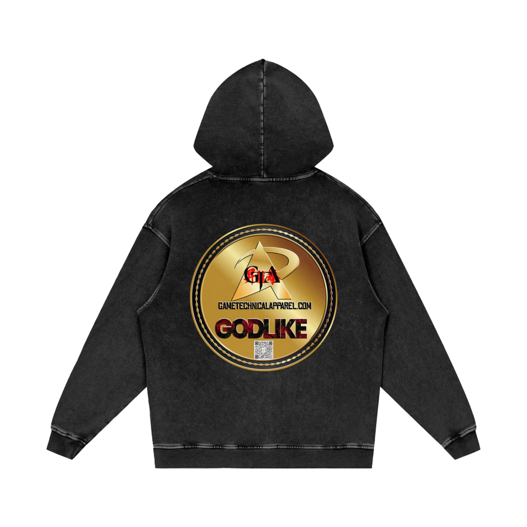 Snow Washed Loose Cotton Hoodie