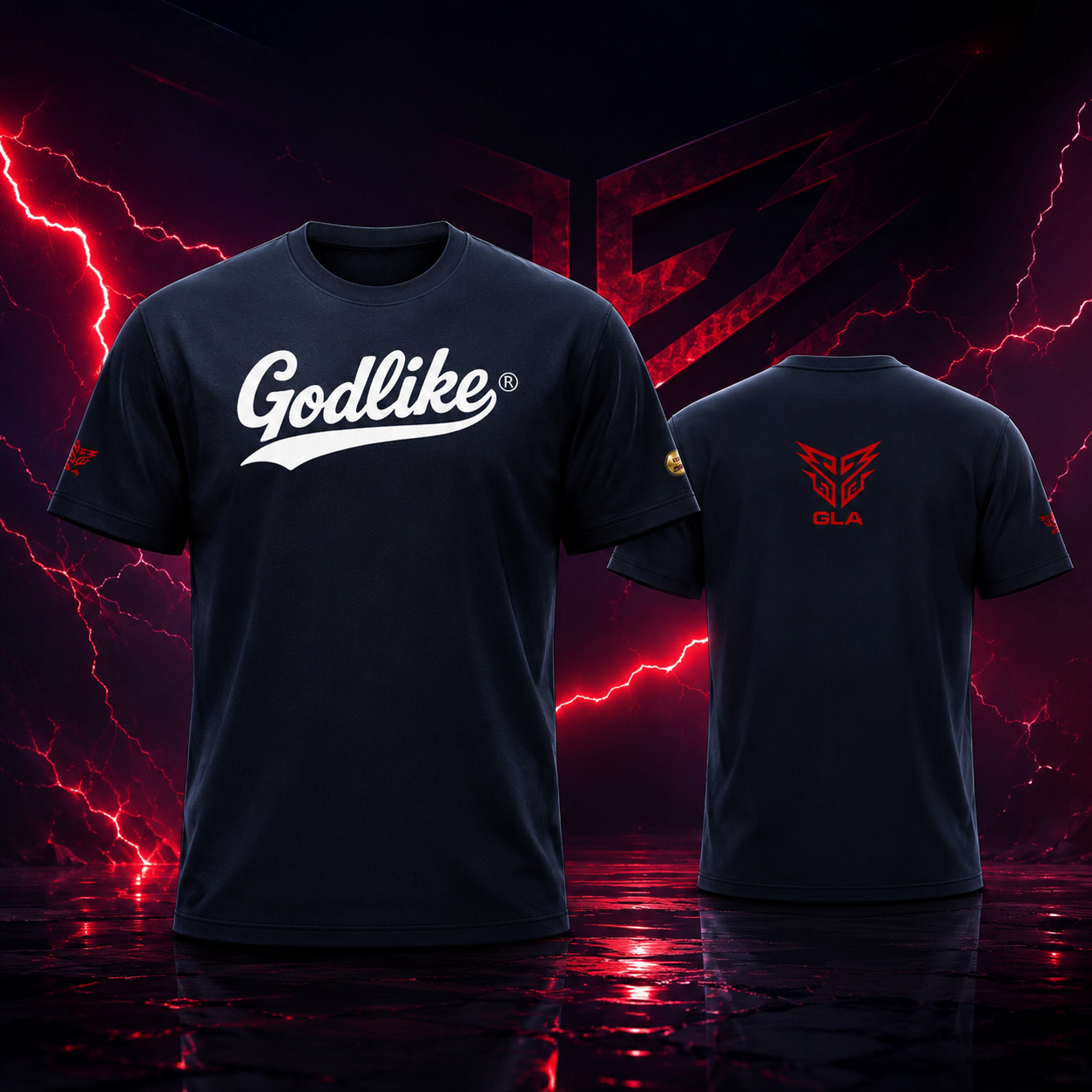 Unisex Oversized Cotton T-Shirt – Godlike Script Core Logo Te