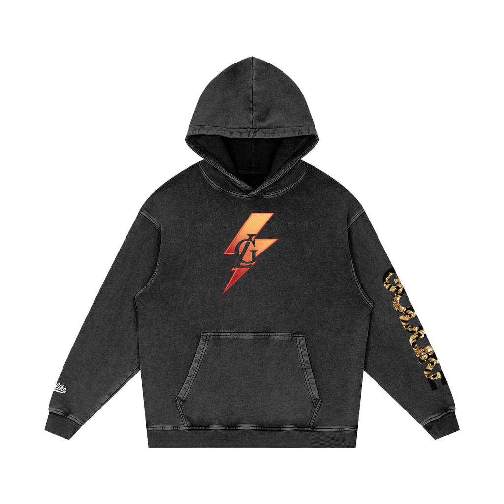 GLA Snow Washed Loose Cotton Hoodie