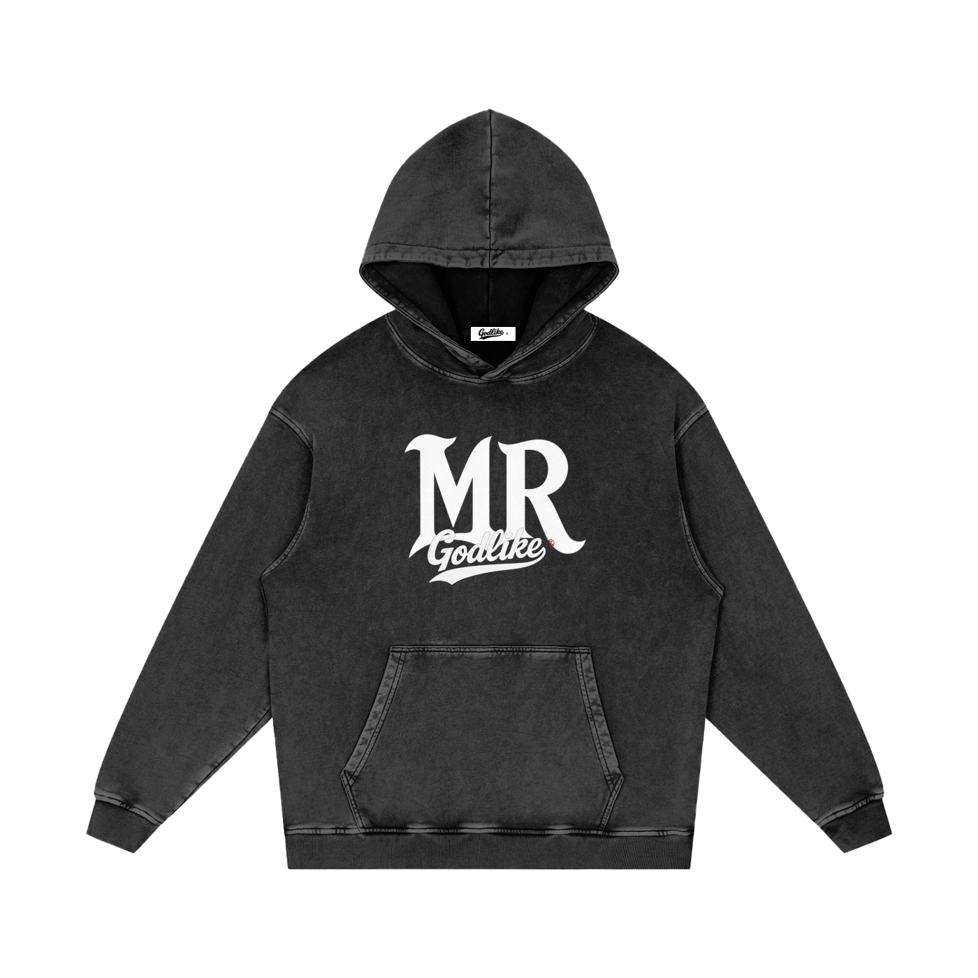 Snow Washed Loose Cotton Hoodie