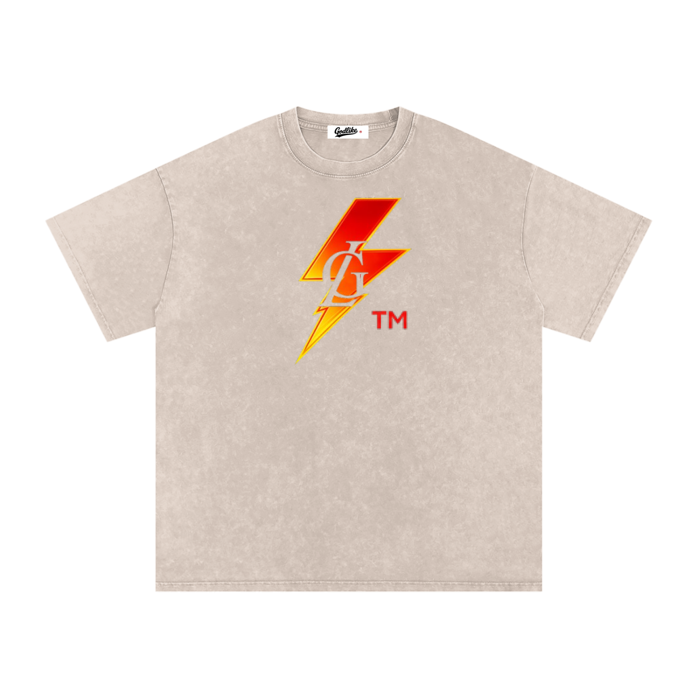 Snow Washed Oversized Cotton T-Shirt