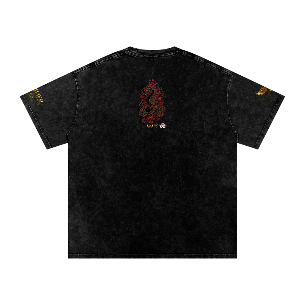 GTA X GLA GRAPHIC Snow Washed Oversized Cotton T-Shirt