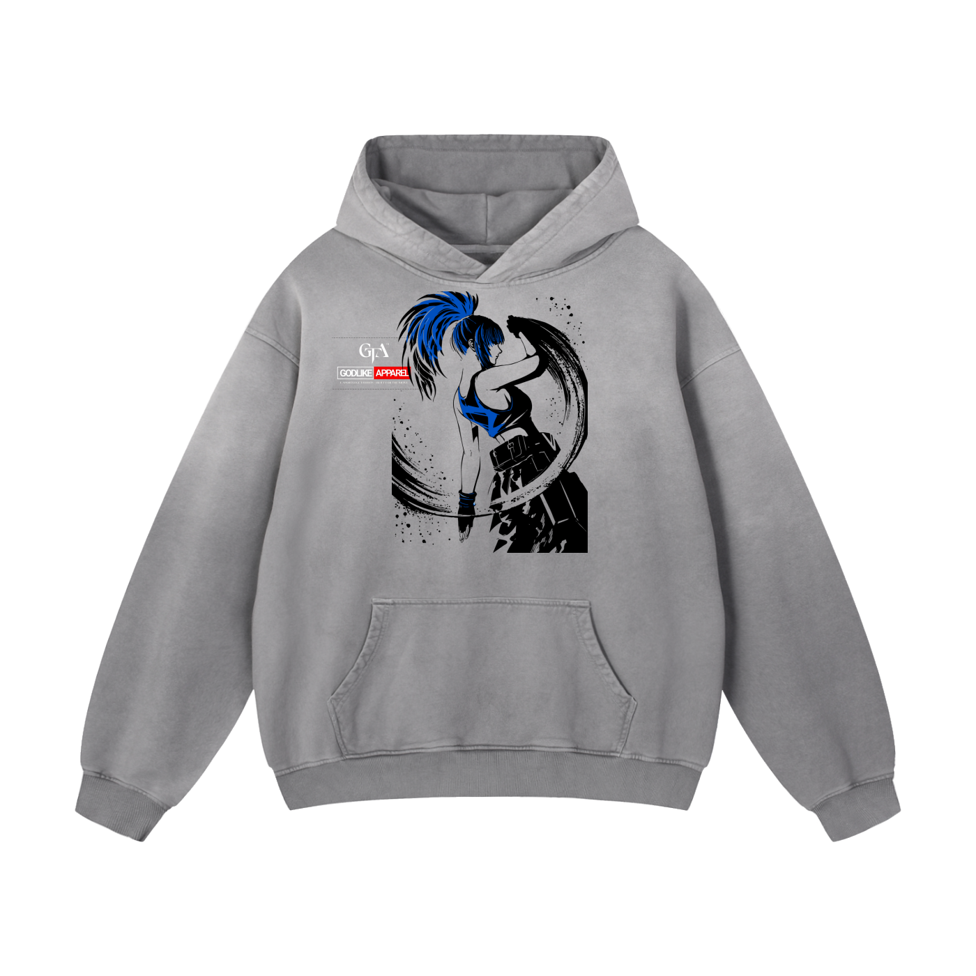 GTA X GLA GRAPHIC Heavyweight Sunfade Oversized Hoodie