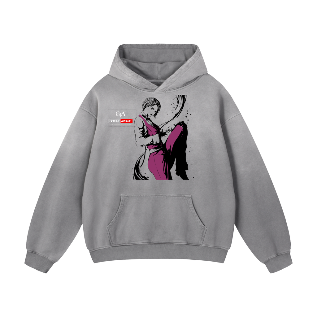 GTA X GLA GRAPIC Heavyweight Sunfade Oversized Hoodie