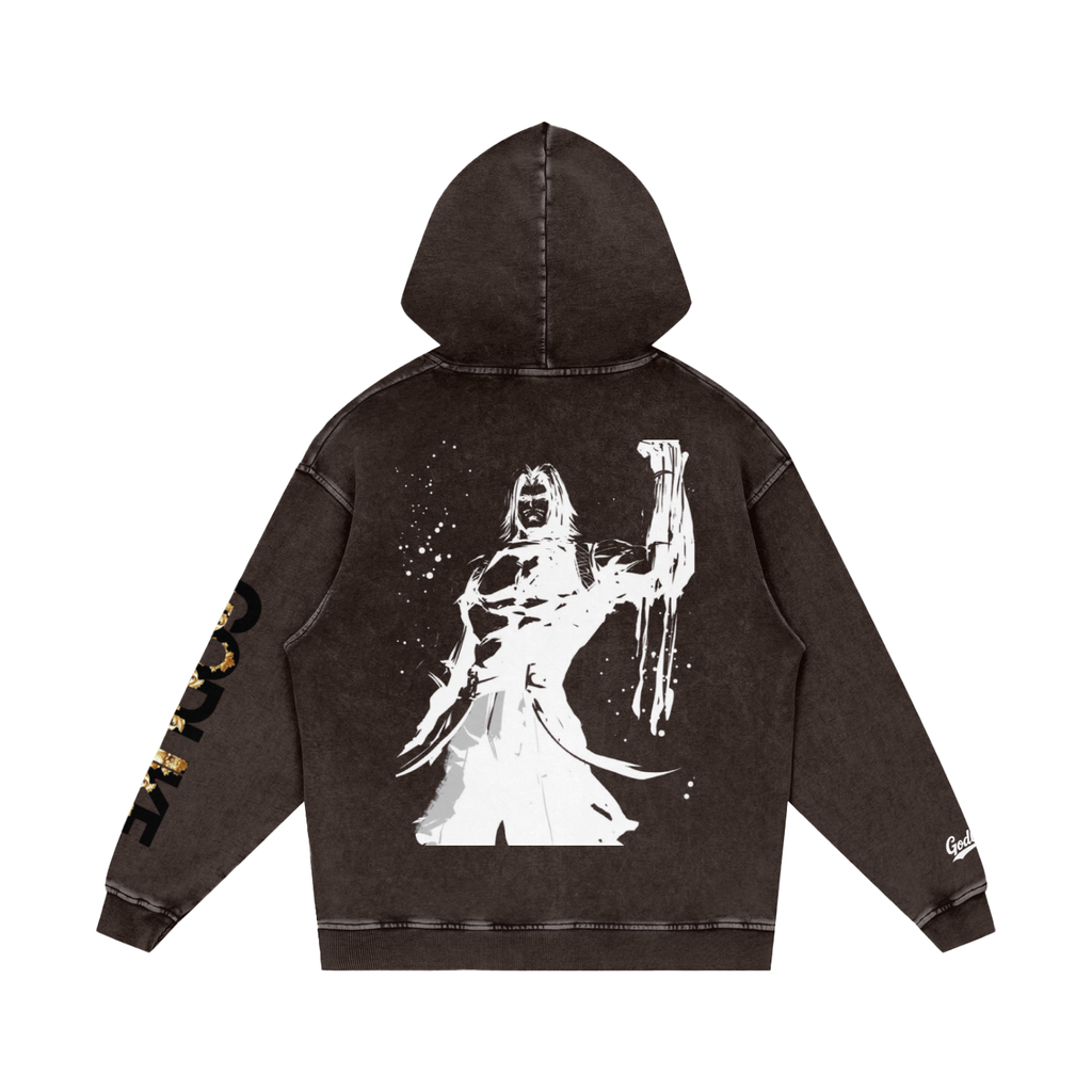 GLA Snow Washed Loose Cotton Hoodie