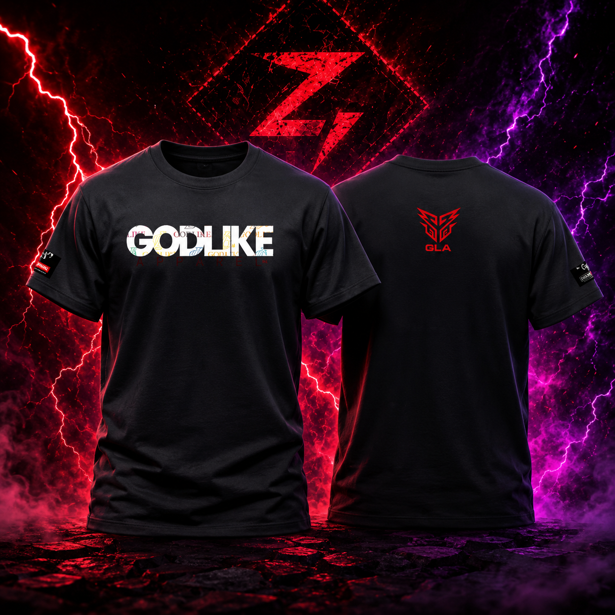 GODLIKE-APPAREL Signature White Oversized Tee – Esports Fashion Edition