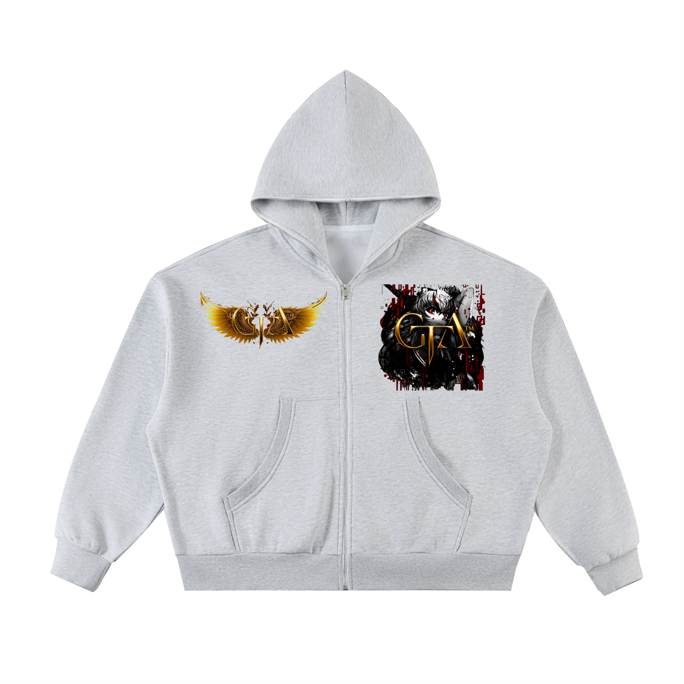 GTA Fleeced Full-Zip Boxy Hoodie