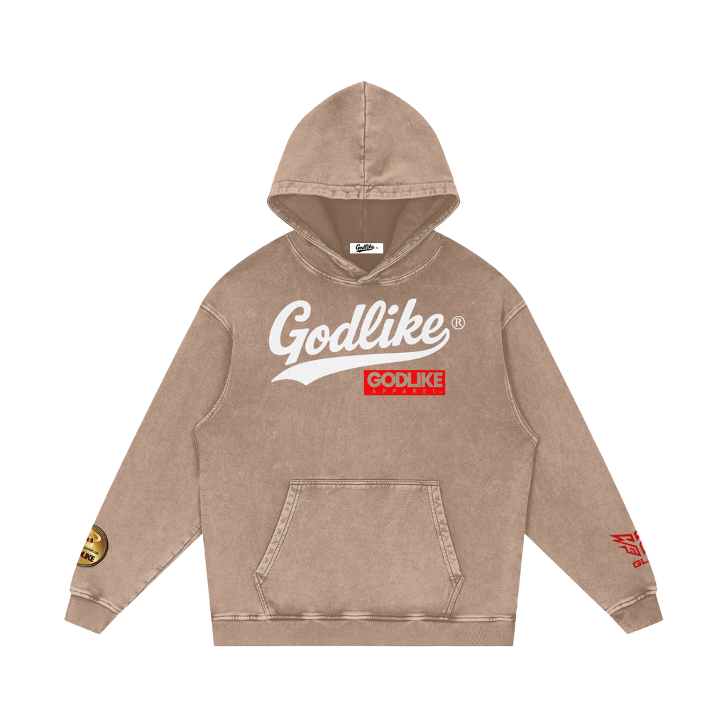 GLK NEW LOGO Snow Washed Loose Cotton Hoodie