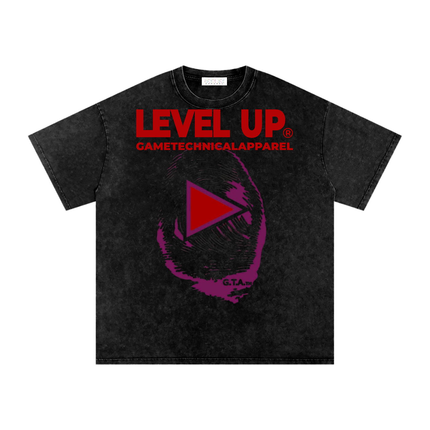 LEVEL UP® Control State – Snow Washed Oversized Cotton T-Shirt
