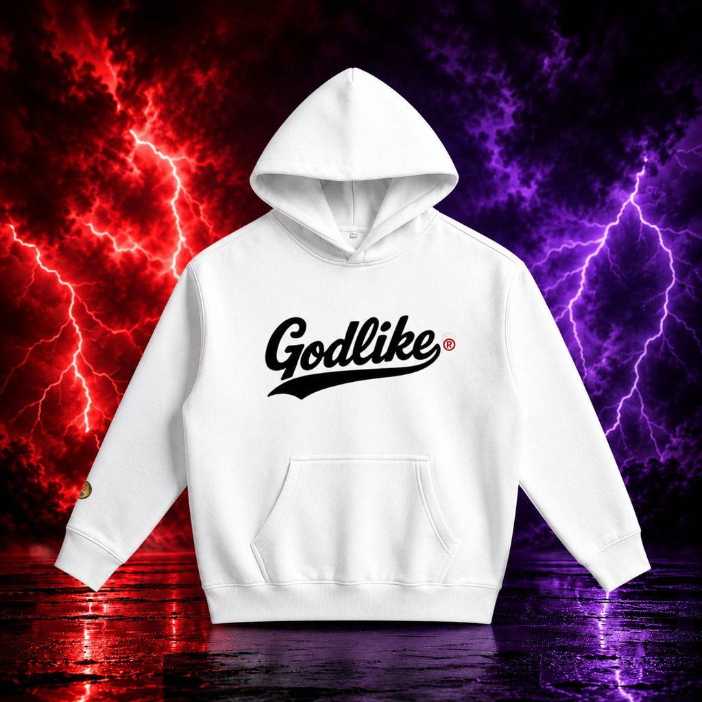 GLK New Script Logo – Shadow Authority Oversize Fleeced Hoodie
