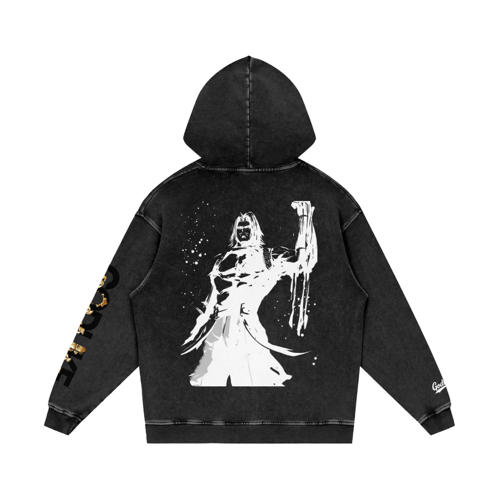 GLA Snow Washed Loose Cotton Hoodie