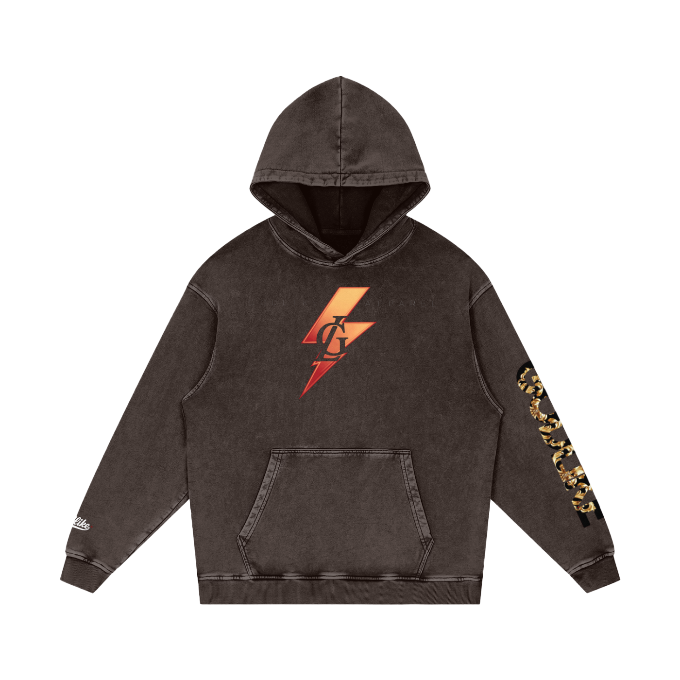 GLA Snow Washed Loose Cotton Hoodie