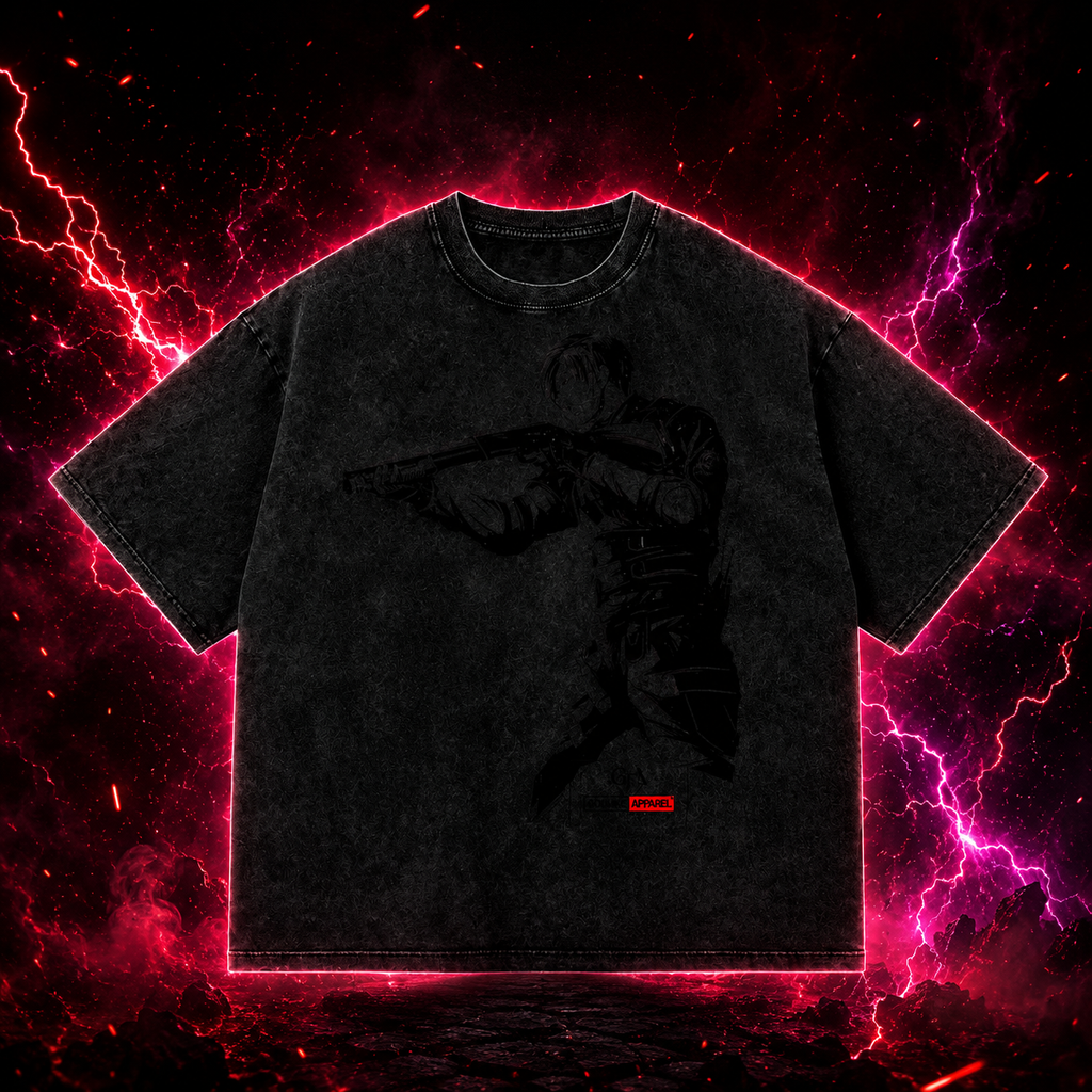 GODLIKE-APPAREL Snow Washed Oversized Tee – Beige Lightning Esports Fashion Edition